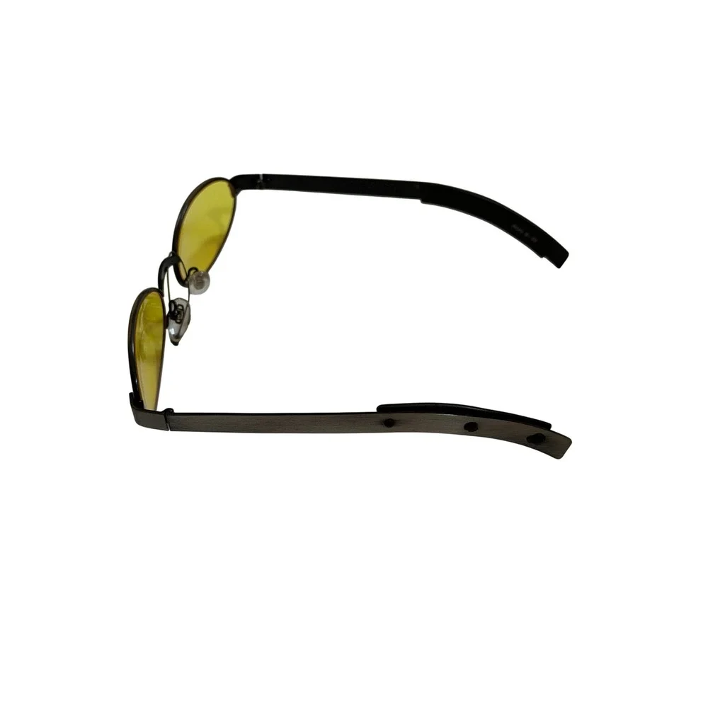 Vintage 90s/ Y2K Yellow Tint Oval Sunglasses